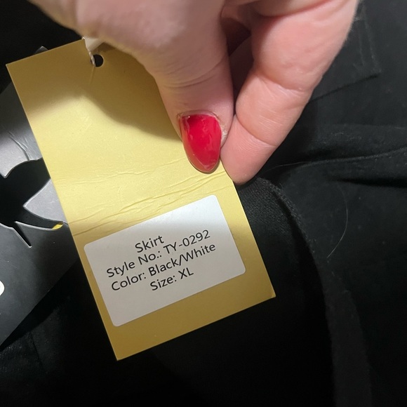 BYRD Tzippy Waltner Denim Skirt Women's XL Raw Hem Black Color Block - Picture 5 of 6